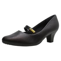 Sapato Feminino Salto Baixo Grosso Boneca Ajuste Piccadilly