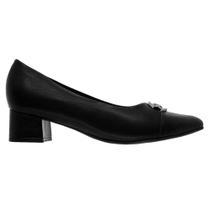 Sapato Feminino Salto Baixo Piccadilly 739078 Preto