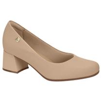 Sapato Feminino Salto Bloco Bege Modare 7373.100 Sapato Feminino Salto Bloco Bege Modare 7373.100