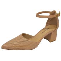 Sapato Feminino Salto Bloco Conforto Elegante Bottero