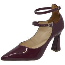 Sapato Feminino Salto Médio Boneca Elegante Verniz Cacci