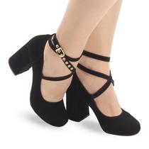 Sapato Feminino Salto Médio Boneca Fechado P112