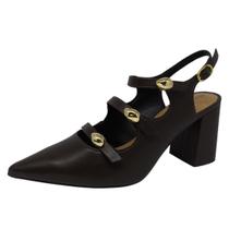 Sapato Feminino Salto Medio Slingback Leve Elegante Ramarim Sapato Feminino Salto Medio Slingback Leve Elegante Ramarim