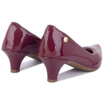 Sapato Feminino Scarpin Bico Fino Salto Fino Verniz Macio