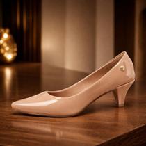 Sapato Feminino Scarpin Bico Fino Salto Fino Verniz Macio