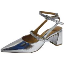 Sapato Feminino Scarpin Boneca Bico Fino Metalizado Vizzano Sapato Feminino Scarpin Boneca Bico Fino Metalizado Vizzano
