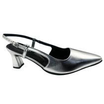 Sapato Feminino Scarpin Piccadilly Prata Ref 764005-1