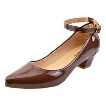Sapato Feminino Scarpin Salto Baixo Grosso Festa Ref: 36.002