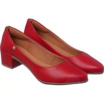 sapato feminino scarpin salto baixo n35 vermelho sapato feminino scarpin salto baixo n35 vermelho