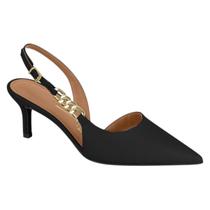 Sapato Feminino Scarpin Slingback Vizzano - Preto - 39
