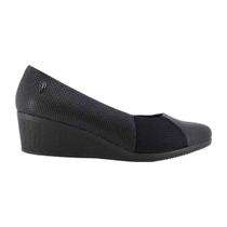 Sapato Feminino Scarpin Usaflex Couro Preto Salto Plataforma AA3813 Anatômico Conforto Casual