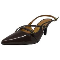 Sapato Feminino Slingback Conforto Salto Medio Vizzano