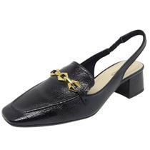 Sapato Feminino Slingback Elegante Salto Bloco Chique Bebecê Sapato Feminino Slingback Elegante Salto Bloco Chique Bebecê
