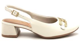 Sapato Feminino Slingback Salto Bloco Usaflex AL38006 Sapato Feminino Slingback Salto Bloco Usaflex AL38006