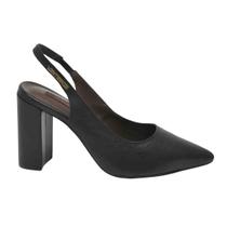 Sapato feminino slingback via marte preto - Sapato feminino slingback via marte preto -