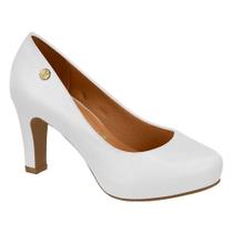 Sapato Feminino Social Meia Pata Pelica Branco Vizzano 1840.301