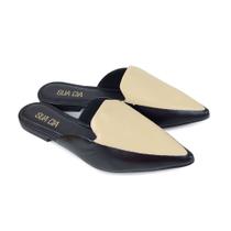 Sapato Feminino Sua Cia Mule Preto Trigo - 8189 Sapato Feminino Sua Cia Mule Preto Trigo - 8189