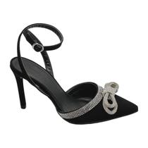 Sapato Feminino Suzana Santos Nobuck Marselha Preta - 3645