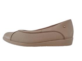 Sapato Feminino Usaflex MM0202 Conforto em Couro Bege para Joanete
