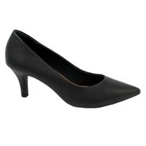 Sapato Feminino Usaflex Scarpin Couro Preto - Z7601070