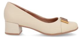 Sapato Feminino Usaflex Scarpin Couro Salto Conforto Aj0114