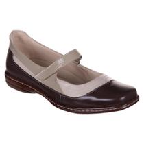 Sapato Feminino Valleg 27004C Café/Taupe Verniz