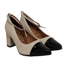 Sapato Feminino Vizzano 1290.523 Off White/Preto