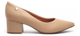 Sapato feminino vizzano scarpin bico fino salto baixo macio