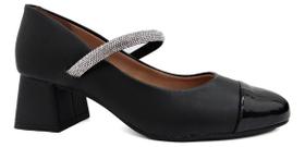 Sapato Feminino Vizzano Scarpin Boneca Fivela Strass Sapato Feminino Vizzano Scarpin Boneca Fivela Strass