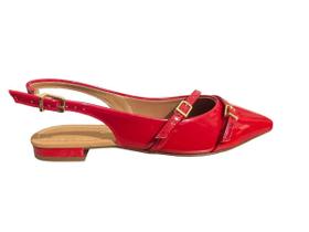 Sapato Feminino Vizzano Slingback Bico Fino Salto Baixo Sapato Feminino Vizzano Slingback Bico Fino Salto Baixo