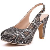 Sapato ForeMode Fashion Feminino de Salto, Sapatos, Couro