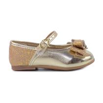Sapato Infantil Feminino Molekinha Dourado Bege 2106.176