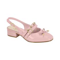Sapato Infantil Juvenil Molekinha Slingback Fivela Laço Moda