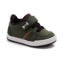 Sapato Infantil Klin Flyer Verde Militar e Preto 166.164 Sapato Infantil Klin Flyer Verde Militar e Preto 166.164