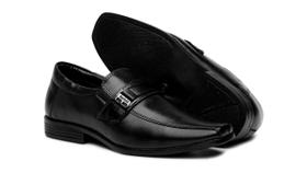 Sapato Infantil Masculino Elástico Confortável Social Cor Preto Sapato Infantil Masculino Elástico Confortável Social Cor Preto