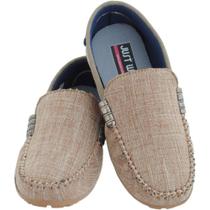 Sapato Infantil Masculino Mocassim Menino Social Leve Macio Confortável Cor Palha