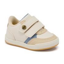 Sapato Infantil Menino Klin Flyer Baby Off White/Ocre