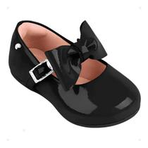 Sapato Infantil Pampili Angel 04 Laço Preto Verniz