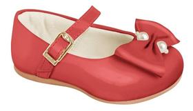 Sapato Infantil Pampili Angel Vermelho Pepper Laço 04.873 Sapato Infantil Pampili Angel Vermelho Pepper Laço 04.873