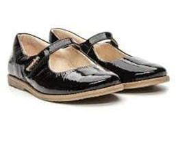 Sapato infantil preto em couro Gambo menina