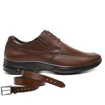 Sapato Jota Pe Marrom 3d Double Air + Cinto 85108