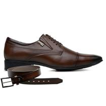 Sapato Jota Pe Marrom Couro + Cinto 40115 Sapato Jota Pe Marrom Couro + Cinto 40115