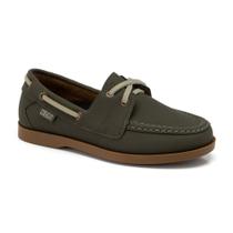 Sapato Kids Menino Klin Sider Verde Militar Mocassim