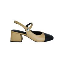Sapato lia line boneca tira cap toe couro feminino - 2306-71625