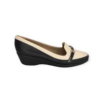 Sapato Loafer Feminino Casual Salto Anabela Médio Confortável Piccadilly Ref: 143215