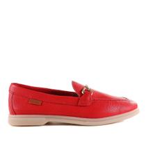 Sapato Loafer Feminino Couro Bottero Vermelho