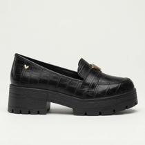 Sapato Loafer Mississipi Feminino Croco Preto Sapato Loafer Mississipi Feminino Croco Preto