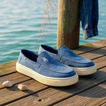 Sapato Loafer Mocassim masculino Confort Camurça Sola Alta Sapato Loafer Mocassim masculino Confort Camurça Sola Alta