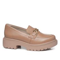 Sapato Loafer Pegada Feminino em Couro Caramelo 222401-02