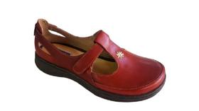Sapato Lolita Feminino Boneca Couro Vermelho Retrô Ref. 7081 Dia Dia